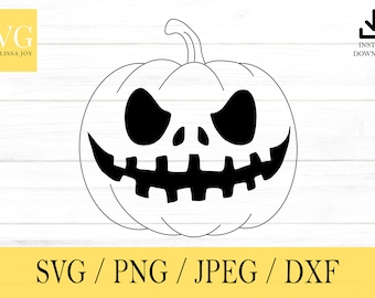 Jack O Lantern svg, Halloween SVG, Pumpkin svg, png, dxf, jpeg, Digital Download, Cricut, Silhouette, Glowforge, Svg files for cricut