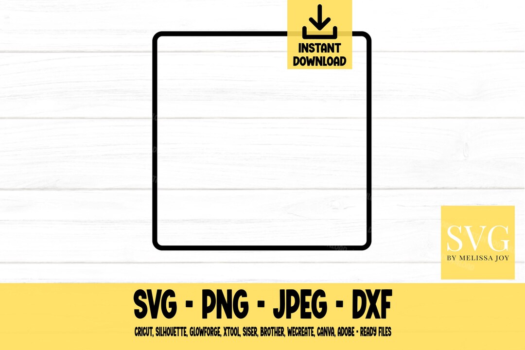 Square Outline Svg, Shapes SVG, Svg, Png, Dxf, Jpeg, Digital Download ...