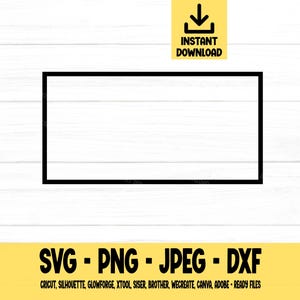 Rechteck Umriss svg, Formen SVG, svg, png, dxf, jpeg, digitaler Download, Schnittdatei, Cricut, Silhouette, Glowforge, SVG-Dateien für Cricut