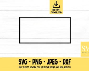 Rectangle Outline svg, shapes SVG, svg, png, dxf, jpeg, Digital Download, Cut File, Cricut, Silhouette, Glowforge, Svg files for cricut