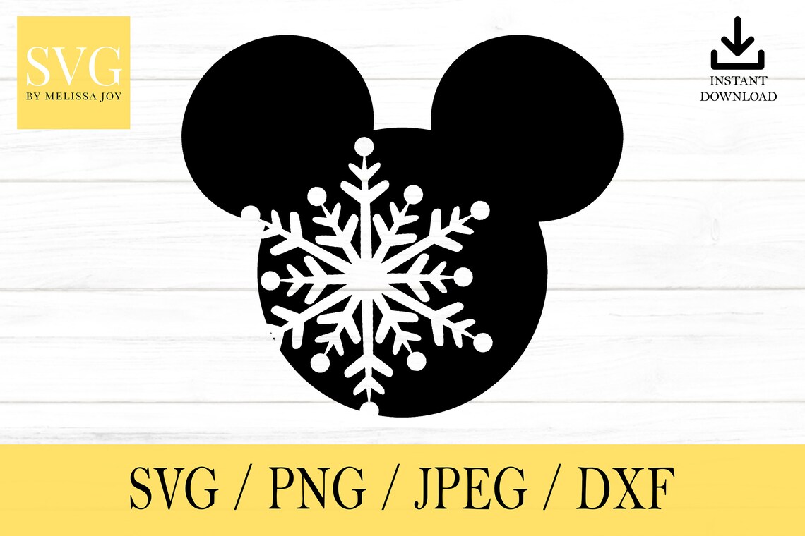 Mickey Snowflake Svg Snowflake Snow Mickey Mouse Svg - Etsy