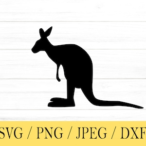 Känguru SVG, Tier SVG, svg, png, dxf, jpeg, digitaler Download, Schnittdatei, Cricut, Silhouette, Glowforge, SVG-Dateien für Cricut