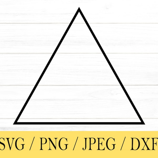 Triangle Outline svg, shapes SVG, svg, png, dxf, jpeg, Digital Download, Cut File, Cricut, Silhouette, Glowforge, Svg files for cricut