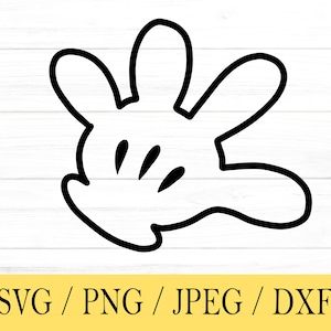 Muishand svg, muis svg, muishandschoen png, dxf, jpeg, digitale download, gesneden bestand, Cricut, silhouet, Glowforge