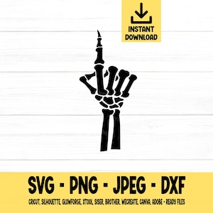 Pointing Skeleton svg, Skeleton Hand SVG, svg, png, dxf, jpeg, Digital Download, Cricut, Silhouette, Glowforge, Svg files for cricut