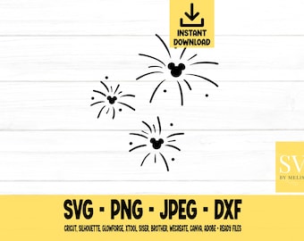 Fogos de artifício de rato em SVG, Fogos de artifício de rato, SVG, PNG, DXF, JPEG, Download digital, Arquivo de corte, Cricut, Silhouette, Glowforge, Arquivos SVG para Cricut