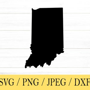 Indiana SVG, State svg, United States, Shape, svg, png, dxf, jpeg, Digital Download, Cut File, Cricut, Silhouette, Glowforge