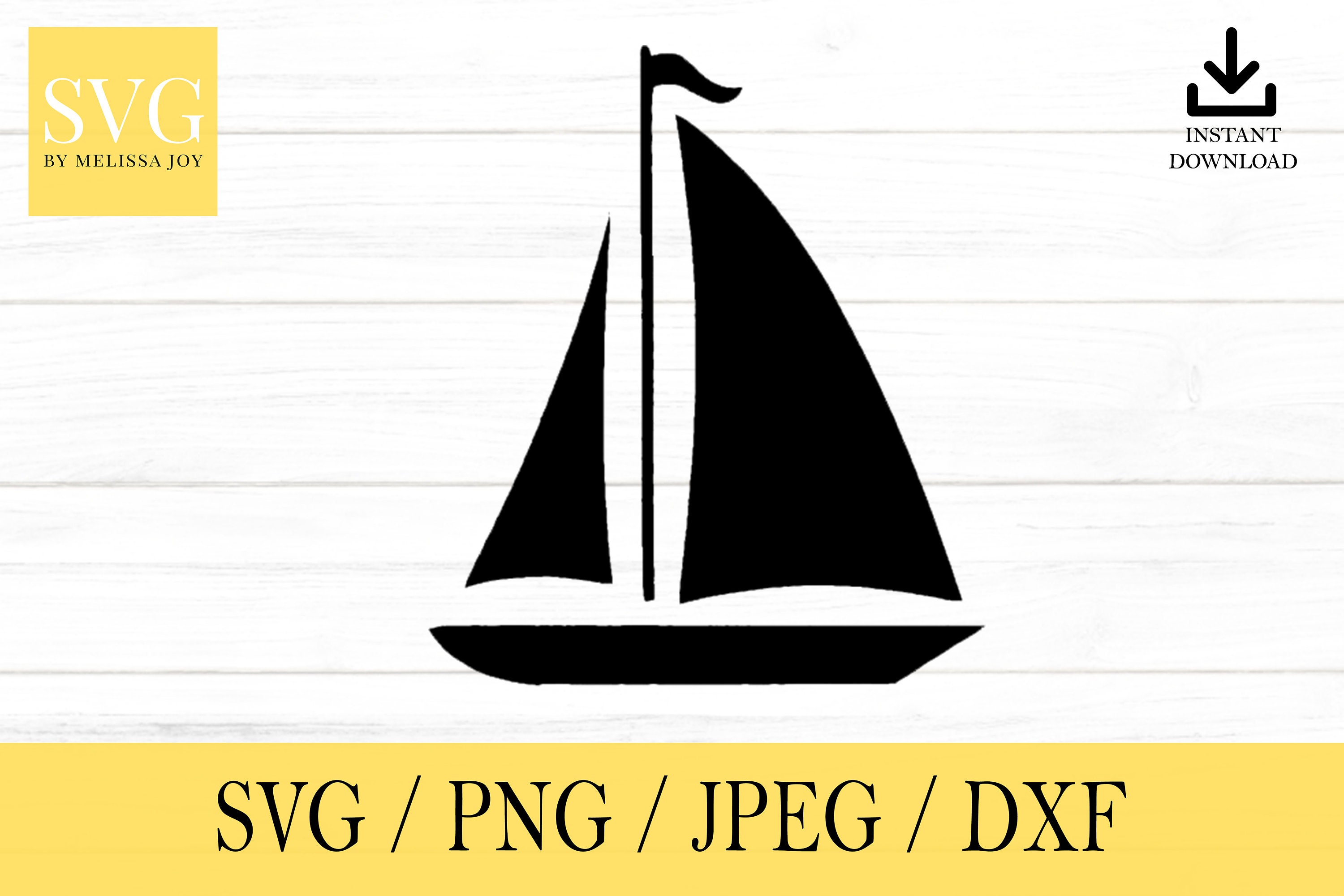 Sailboat Svg Eps Png Dxf Clipart For Cricut And Silhouette Etsy | My ...