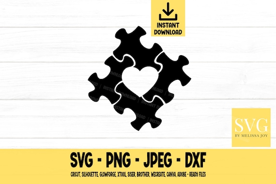 Autism svg, Autism Puzzle SVG, svg, png, dxf, jpeg, Digital Download, Cut File, Cricut, Silhouette, Glowforge, Svg files for cricut
