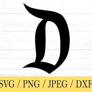 D svg, D, Vintage D, themapark, svg, png, dxf, jpeg, digitale download, Cricut, silhouet, Glowforge, Svg-bestanden voor de cricut