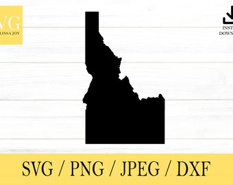 Idaho SVG, State svg, United States, Shape, svg, png, dxf, jpeg, Digital Download, Cut File, Cricut, Silhouette, Glowforge