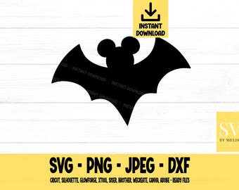 Chauve-souris svg, svg Halloween, Halloween png, dxf, jpeg, téléchargement numérique, fichier coupé, Cricut, Silhouette, Glowforge