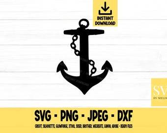 Anchor svg, Sailing SVG, Nautical, svg, png, dxf, jpeg, Digital Download, Cut File, Cricut, Silhouette, Glowforge, Svg files for cricut