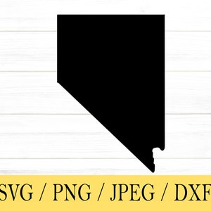 Nevada SVG, svg d'État, États-Unis, forme, svg, png, dxf, jpeg, téléchargement numérique, fichier de coupe, Cricut, Silhouette, Glowforge