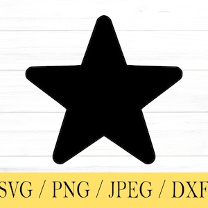 Ster SVG, perfecte ster, solide, vorm, svg, png, dxf, jpeg, digitale download, gesneden bestand, Cricut, silhouet, Glowforge, Svg-bestanden voor de cricut