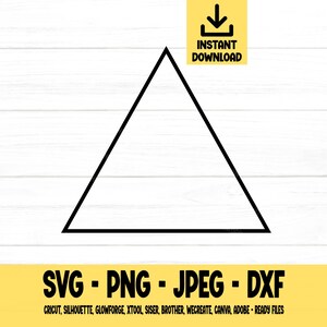 Triangle Outline svg, shapes SVG, svg, png, dxf, jpeg, Digital Download, Cut File, Cricut, Silhouette, Glowforge, Svg files for cricut