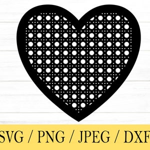 Rotan hart svg rotan SVG, riet, svg, png, dxf, jpeg, digitale download, gesneden bestand, Cricut, silhouet, Glowforge, Svg-bestanden voor de cricut