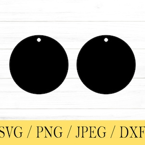 Cirkeloorbel svg, oorbellen SVG, svg, png, dxf, jpeg, digitale download, gesneden bestand, Cricut, silhouet, Glowforge, Svg-bestanden voor de cricut