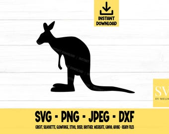 Kangaroo svg, Animal SVG, svg, png, dxf, jpeg, Digital Download, Cut File, Cricut, Silhouette, Glowforge, Svg files for cricut