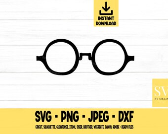 Gafas SVG, SVG, PNG, DXF, JPEG, Descarga digital, Archivo de corte, Cricut, Silueta, Glowforge, Archivos SVG para Cricut