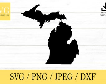 Michigan SVG, State svg, United States, Shape, svg, png, dxf, jpeg, Digital Download, Cut File, Cricut, Silhouette, Glowforge