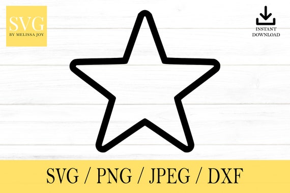 Star Outline svg shapes SVG svg png dxf jpeg Digital | Etsy