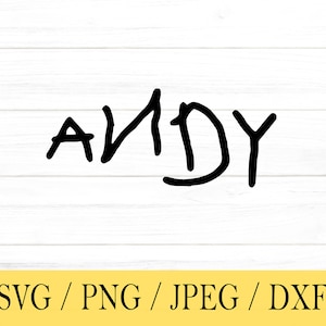 Andy svg, svg, Toy Story, png, dxf, jpeg, Digital Download, Cut File, Cricut, Silhouette, Glowforge