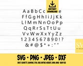 Sans Serif Font SVG, svg, png, dxf, jpeg, Digital Download, Cut File, Cricut, Silhouette, Glowforge, Svg files for cricut