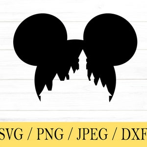Mouse svg, Mouse Ear, Castle, California Castle, svg, png, dxf, jpeg, Digital Download, Cut File, Cricut, Silhouette, Glowforge
