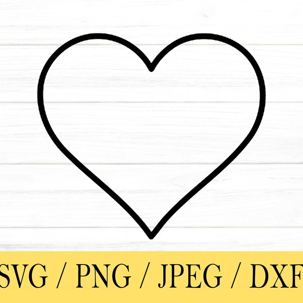 Heart Outline svg, shapes SVG, svg, png, dxf, jpeg, Digital Download, Cut File, Cricut, Silhouette, Glowforge, Svg files for cricut