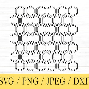 Hexagon SVG, 70s pattern, SVG, png, dxf, jpeg, Digital Download, Cut File, Cricut, Silhouette, Glowforge, Svg files for cricut