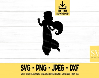 Princesa SVG, Princesa, PNG, DXF, JPEG, Descarga digital, Archivo de corte, Cricut, Silueta, Glowforge