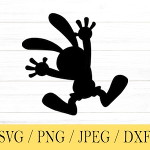 Lapin porte-bonheur svg, svg, png, dxf, jpeg, téléchargement numérique, fichier de coupe, Cricut, Silhouette, Glowforge