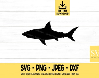 Hai SVG, Tier SVG, svg, png, dxf, jpeg, digitaler Download, Cut-Datei, Cricut, Silhouette, Glowforge, SVG-Dateien für Cricut