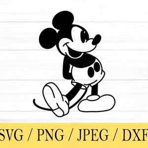 Svg souris, souris vintage, svg, png, dxf, jpeg, téléchargement numérique, fichier de coupe, Cricut, Silhouette, Glowforge, fichiers Svg pour cricut