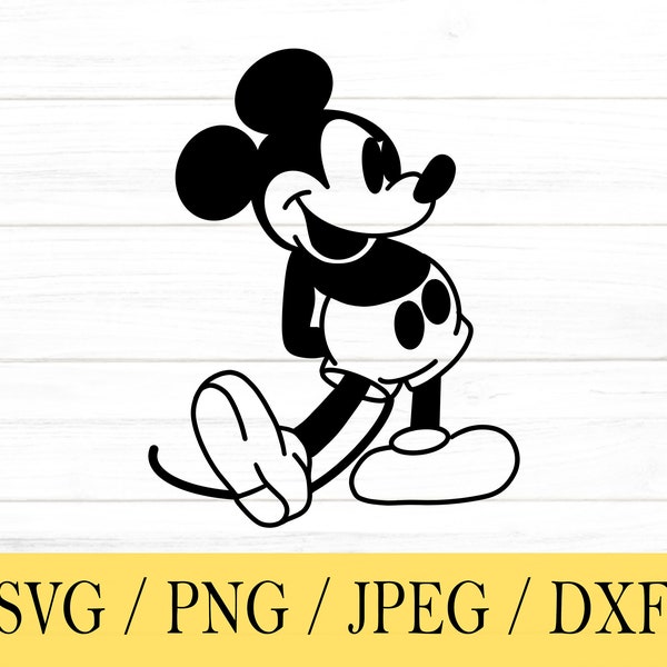 Muis SVG, Vintage muis, SVG, PNG, DXF, JPEG, digitale download, cut-bestand, Cricut, silhouet, Glowforge, SVG-bestanden voor cricut