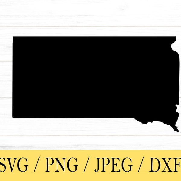 South Dakota SVG, State svg, United States, Shape, svg, png, dxf, jpeg, Digital Download, Cut File, Cricut, Silhouette, Glowforge