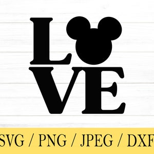 Amor de ratón svg, Oreja de ratón, Ratón svg, Guante de ratón png, dxf, jpeg, Descarga digital, Archivo de corte, Cricut, Silueta, Glowforge