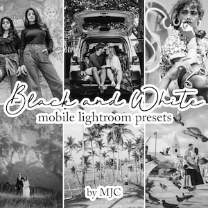 Black and White Lightroom Presets, Instagram Presets, Lifestyle Photo Editing, Blogger and Influencer Presets, DNG, XMP, Mobile, Desktop