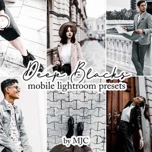Black Presets, Dark Lightroom Presets, Instagram Presets, Lifestyle Photo Editing, Blogger and Influencer Presets, DNG, XMP, Mobile, Desktop