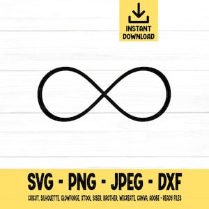 Infinity Symbol SVG, Infinity, Shape, svg, png, dxf, jpeg, Digital Download, Cut File, Cricut, Silhouette, Glowforge, Svg files for cricut