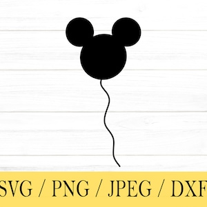 Maus Ballon svg, Mausohren, Mausballon, svg, png, dxf, jpeg, Digital Download, Cricut, Silhouette, Glowforge, SVG-Dateien für Cricut