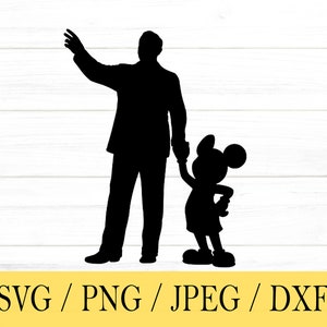 Walt and Mouse svg, Partners Statue, Man and Mouse, svg, png, dxf, jpeg, Digital Download, Cut File, Cricut, Silhouette, Glowforge