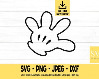 Mouse Hand svg, Mouse svg, Mouse Glove png, dxf, jpeg, Digital Download, Cut File, Cricut, Silhouette, Glowforge