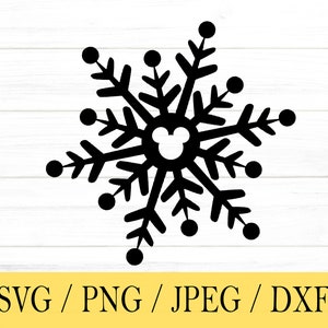 Mouse Snowflake svg, Snowflake, Snow, Mouse svg, Christmas png, dxf, jpeg, Digital Download, Cut File, Cricut, Silhouette, Glowforge