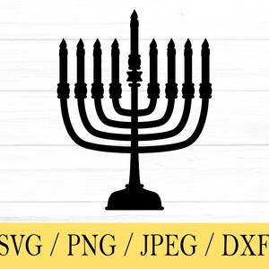 Svg Menorah, Hanoucca SVG, vacances SVG, svg, png, dxf, jpeg, téléchargement numérique, fichier de coupe, Cricut, Silhouette, Glowforge, fichiers Svg pour cricut