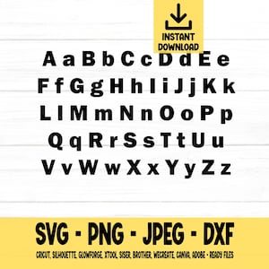 Bold Font SVG, svg, png, dxf, jpeg, Digital Download, Cut File, Cricut, Silhouette, Glowforge, Svg files for cricut