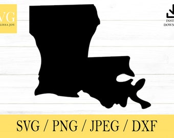 Louisiana SVG, State svg, United States, Shape, svg, png, dxf, jpeg, Digital Download, Cut File, Cricut, Silhouette, Glowforge