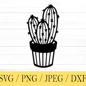 Cactus svg, Planta SVG, svg, png, dxf, jpeg, Descarga digital, Archivo de corte, Cricut, Silueta, Glowforge, Archivos SVG para cricut