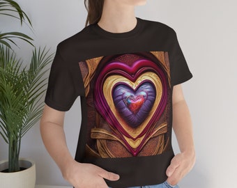 Carved Precious Heart Lovers Graphic Shirt